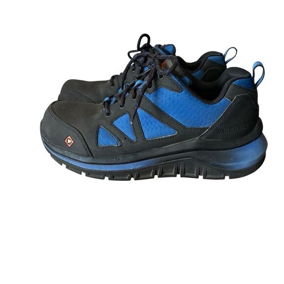 Merrill Men's Black and Blue Work Shoes Size 6.5 - Picture 2 of 15